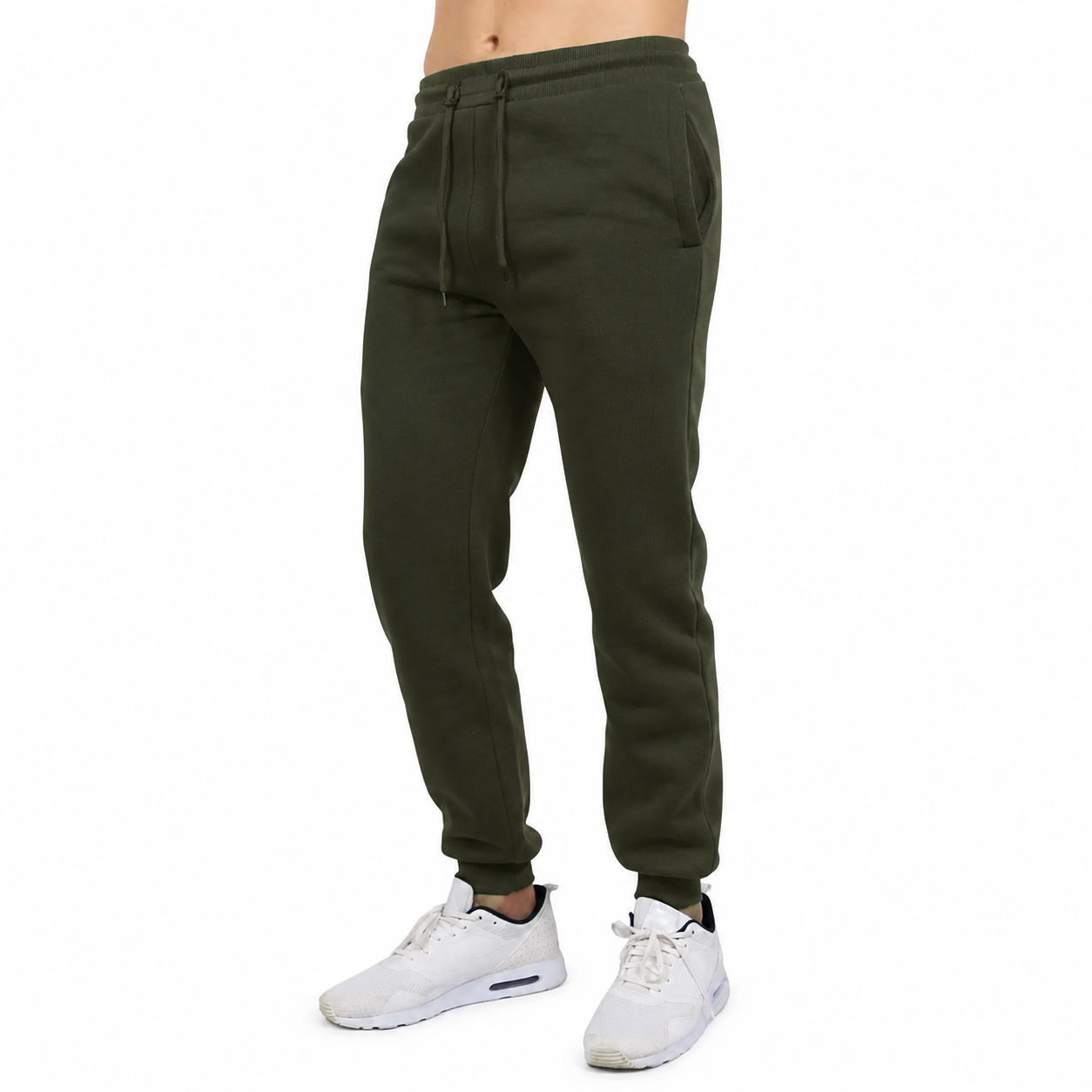 Men's Fleece-Lined Jogger Sweatpants - 8 Pack - Olive 8-Pack
