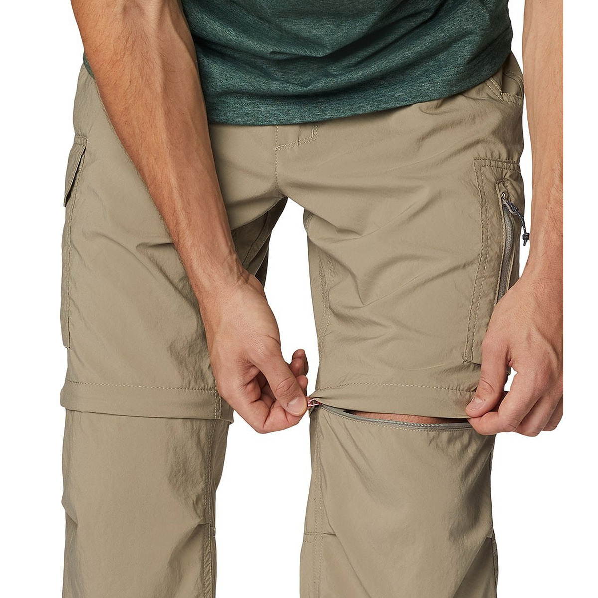 Men's Convertible Stretch Cargo Hiking Pants - Zip-Off Leg Detail