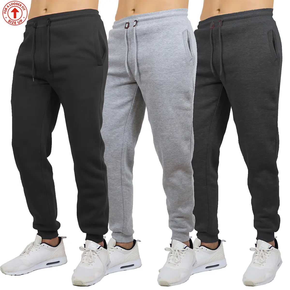 Classic joggers in Black, Heather Grey and Charcoal