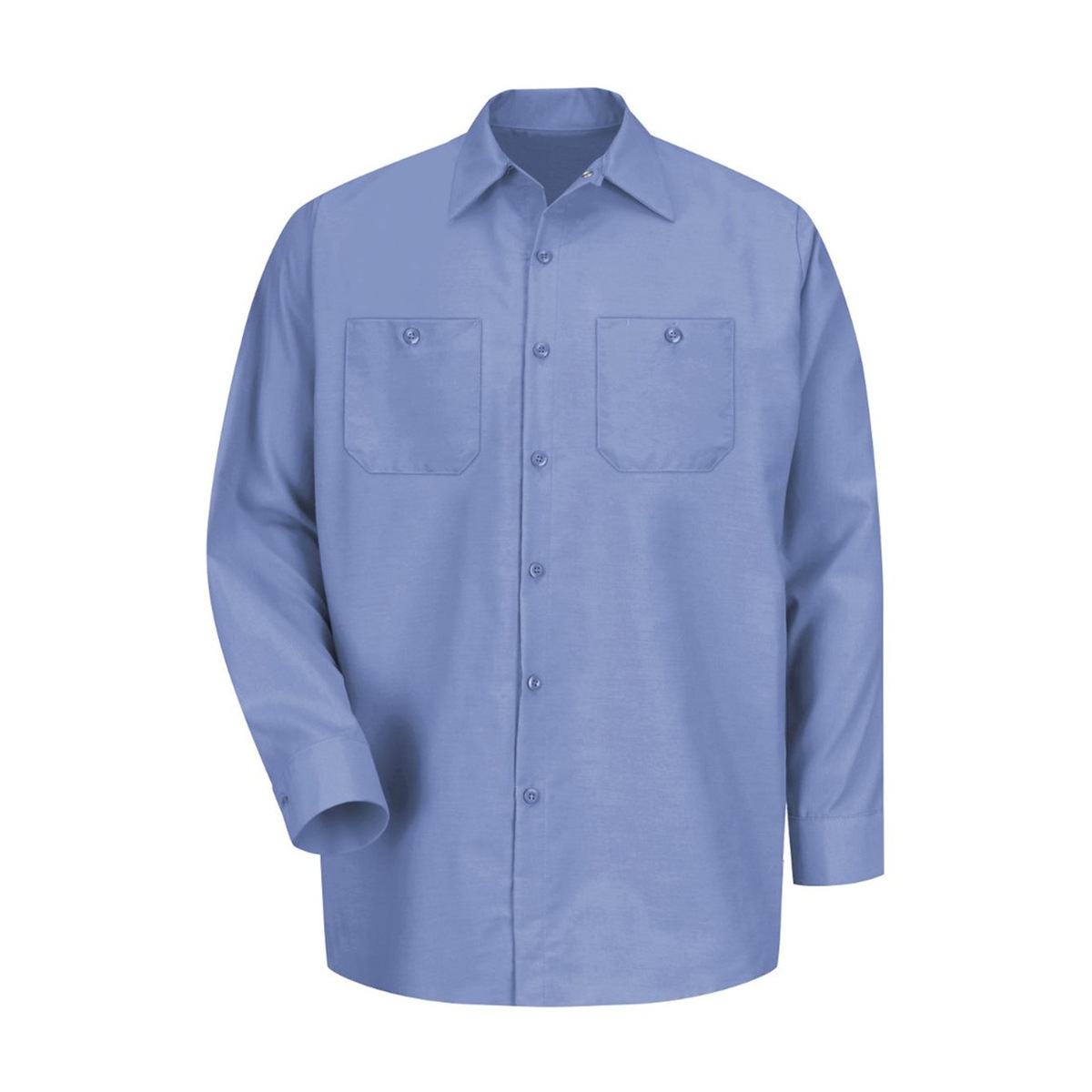 Men's Long-Sleeve Industrial Work Shirt - Light Blue