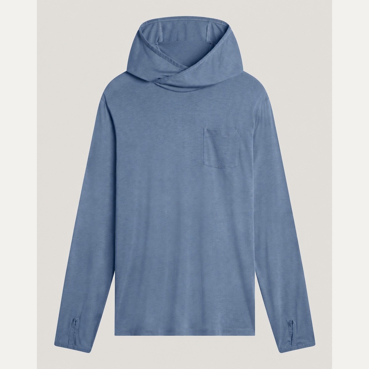 Men's Lightweight Bamboo-Blend Sun Hoodie - Pacific Blue