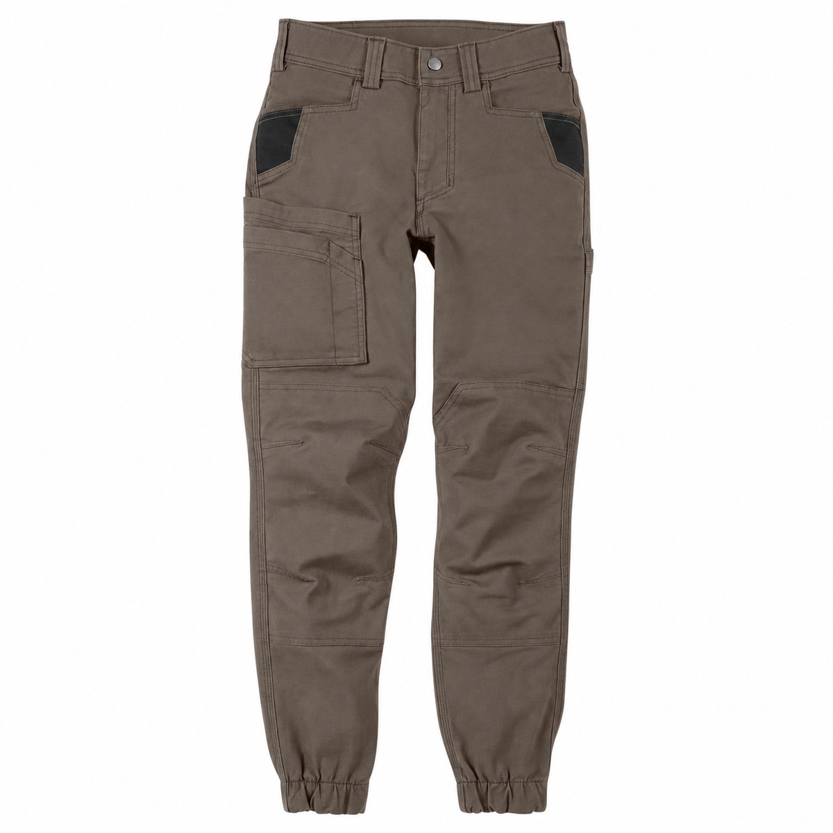 Women's Heavyweight Double-Knee Utility Work Jogger Pants - Brown