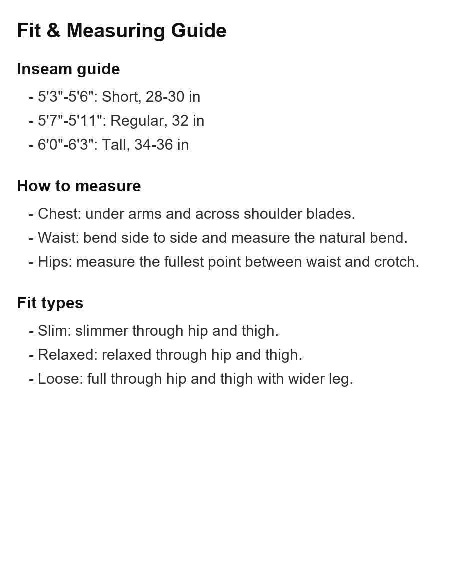 Mobile fit and measuring guide