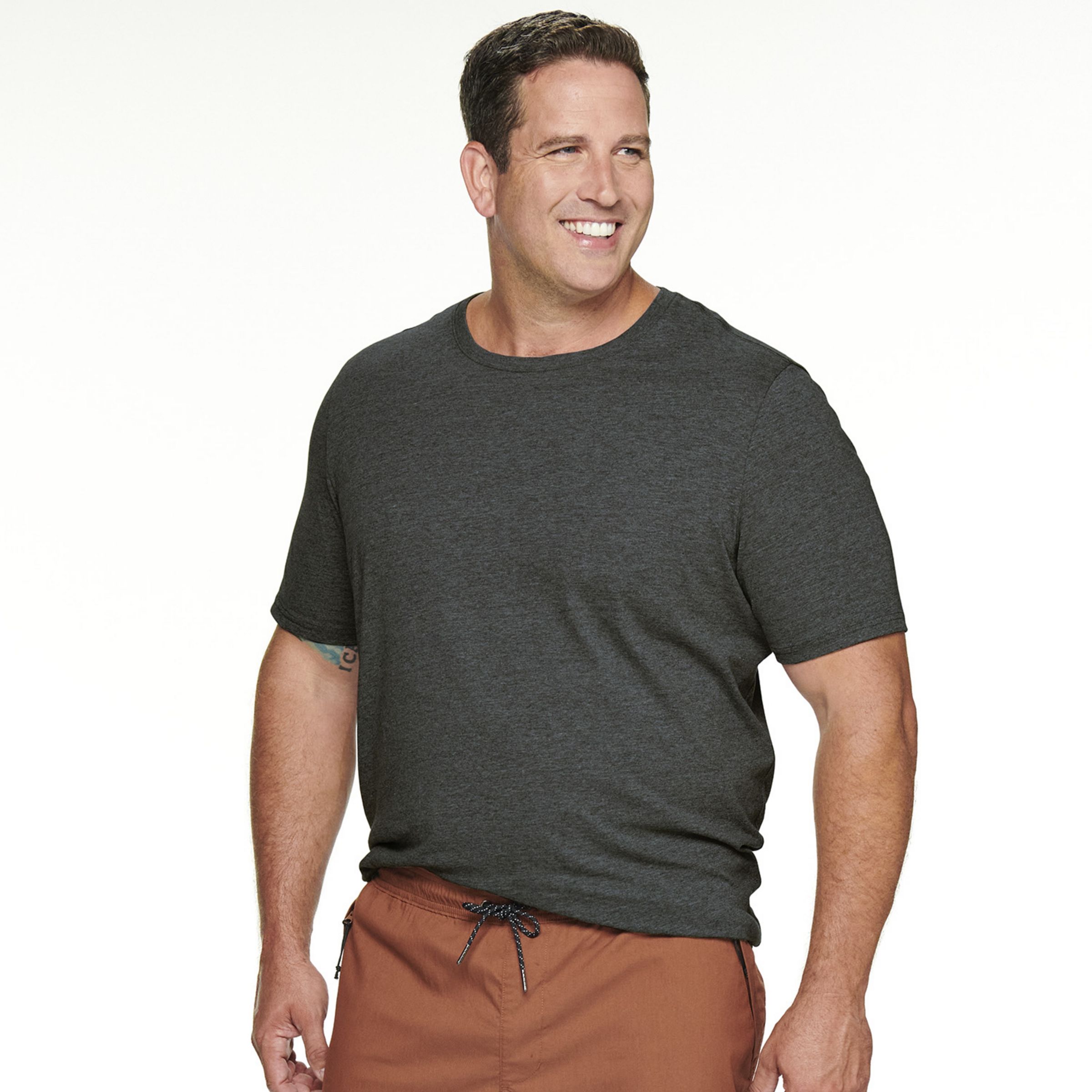 Men's Big & Tall Supersoft Crewneck T-Shirt - Charcoal Heather