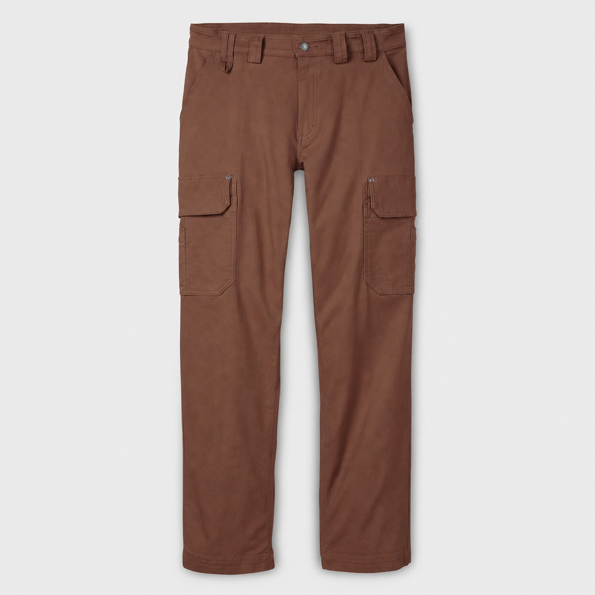 Men's Relaxed Fit Stretch Canvas Cargo Work Pants - Bison Brown