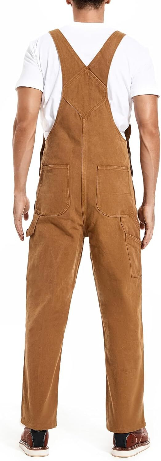 Men's Stonewashed Denim Bib Overalls - Debranded Official Gallery 13
