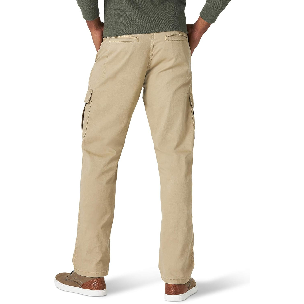 Men's Relaxed Fit Stretch Cargo Pants with 6 Pockets - Back View