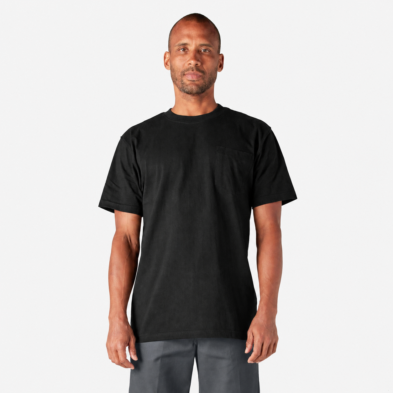 Men's Heavyweight Relaxed-Fit Short-Sleeve Pocket Work T-Shirt - Black