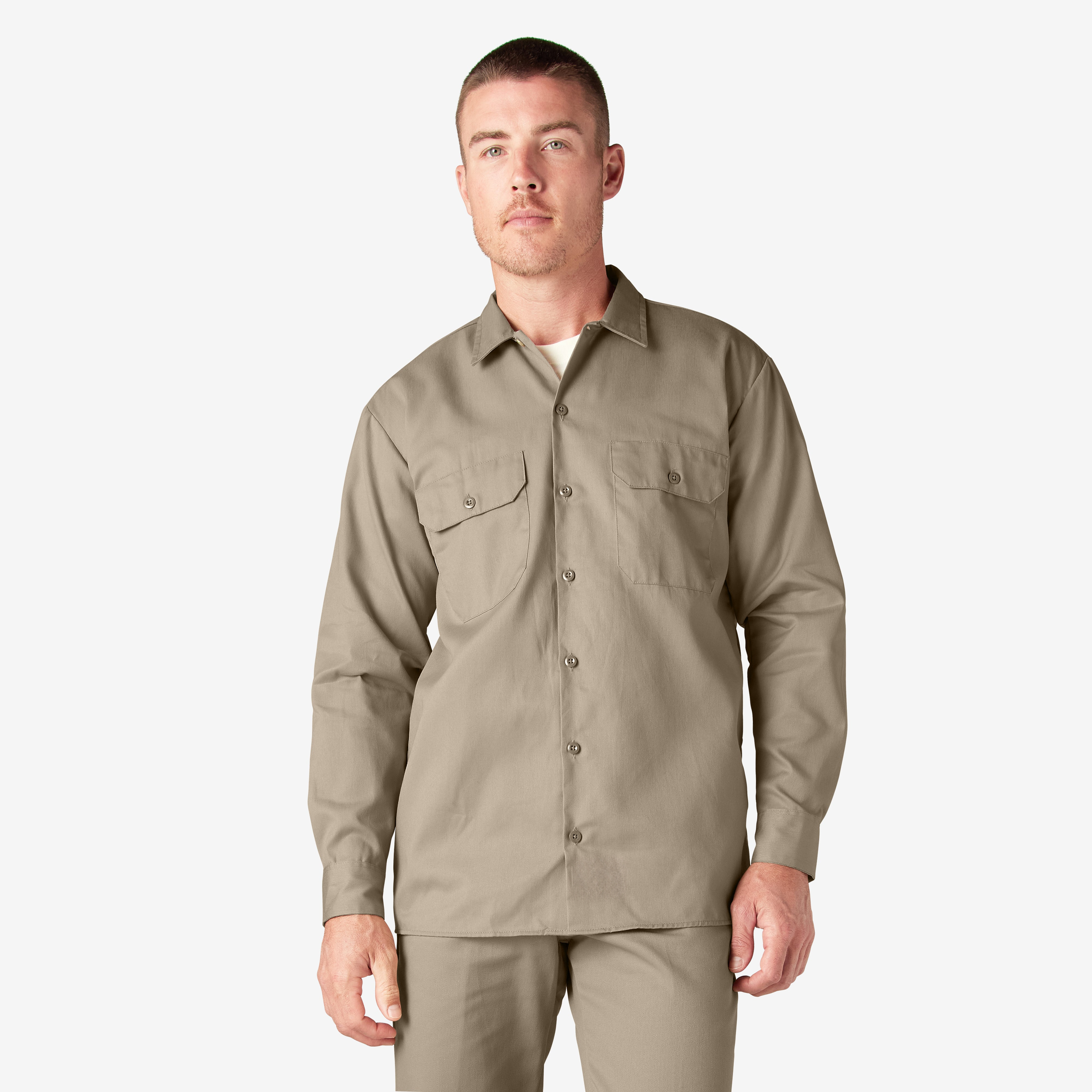 Men's Long Sleeve Twill Work Shirt - Desert Sand