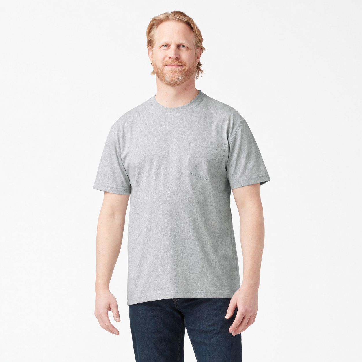 Men's Heavyweight Relaxed-Fit Short-Sleeve Pocket Work T-Shirt - Heather Gray