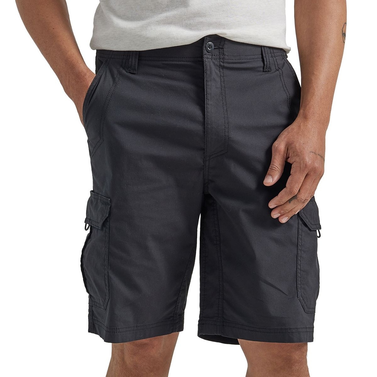 Men's 10.5-Inch Stretch Cargo Shorts - Black
