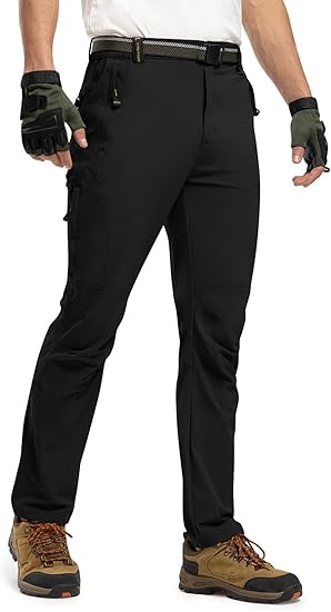 Men's Lightweight Outdoor Utility Pants with Belt