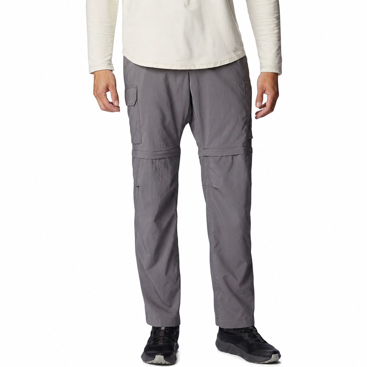 Men's Convertible Stretch Cargo Hiking Pants - City Grey