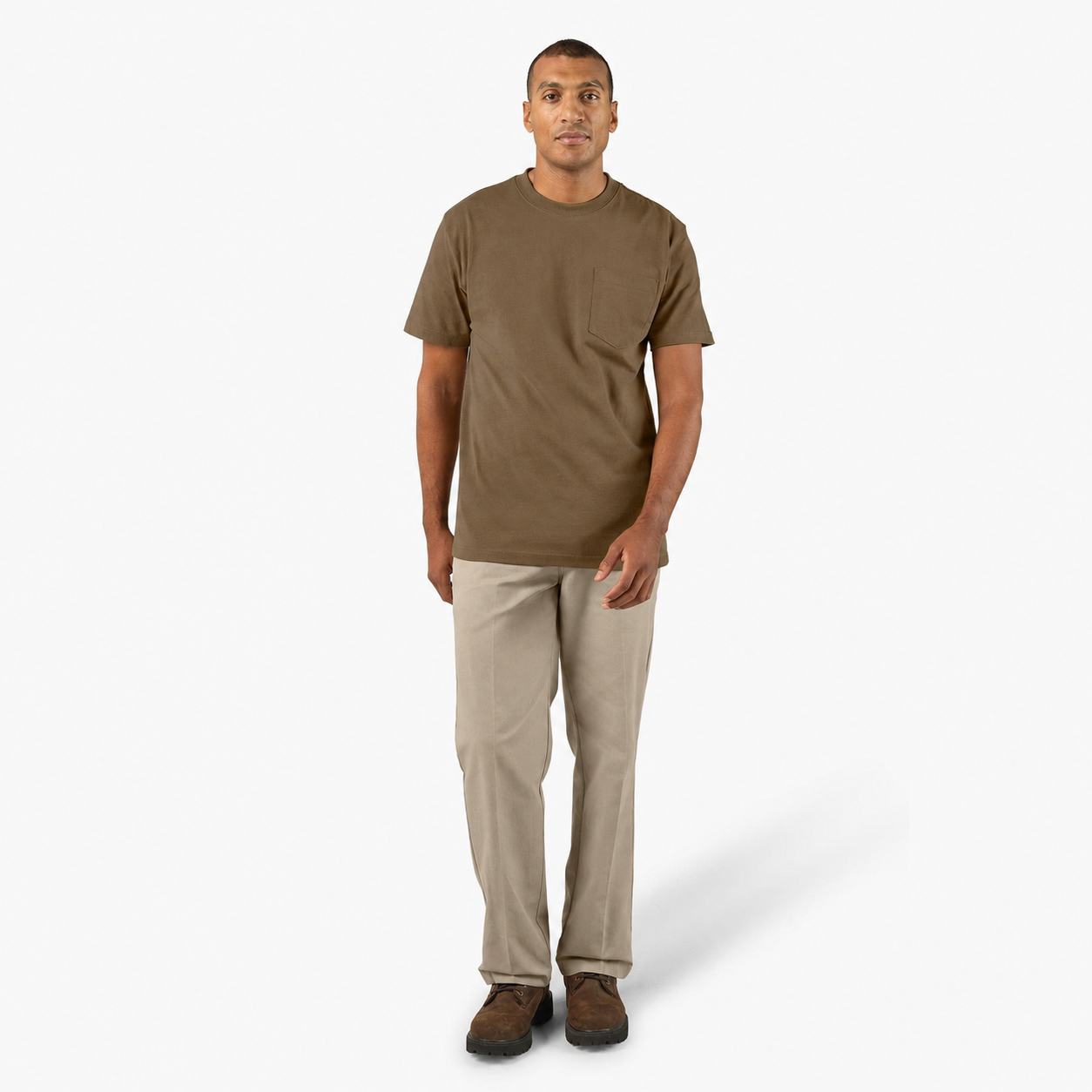 Men's Heavyweight Relaxed-Fit Short-Sleeve Pocket Work T-Shirt - Coyote Brown