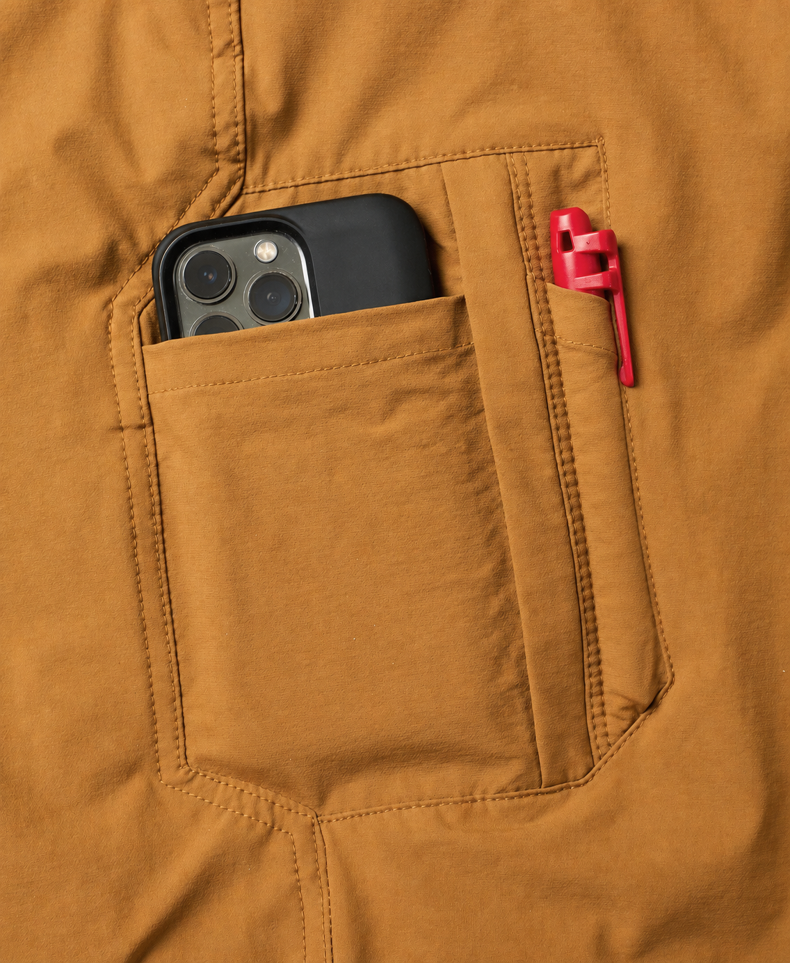 Men's Lightweight Stretch Summer Work Pants - Phone and Pen Pockets