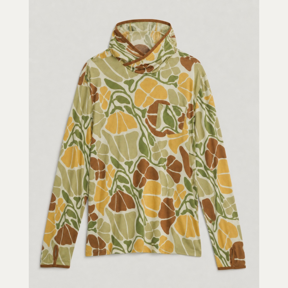 Men's Lightweight Bamboo-Blend Sun Hoodie - Floral Camo