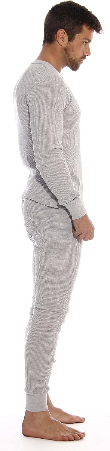 Men's Waffle-Knit Thermal Underwear Set - Detail 1