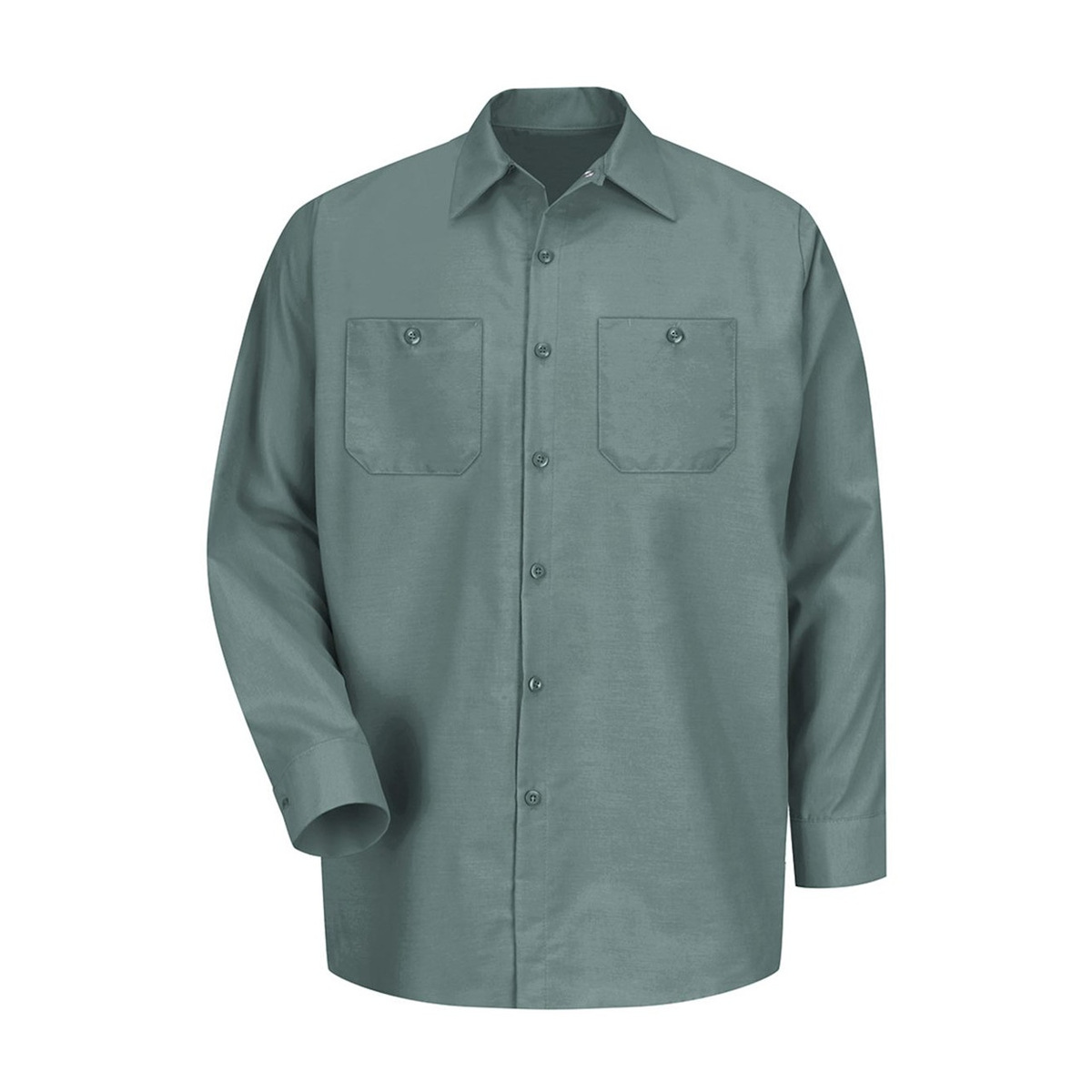 Men's Long-Sleeve Industrial Work Shirt - Light Green