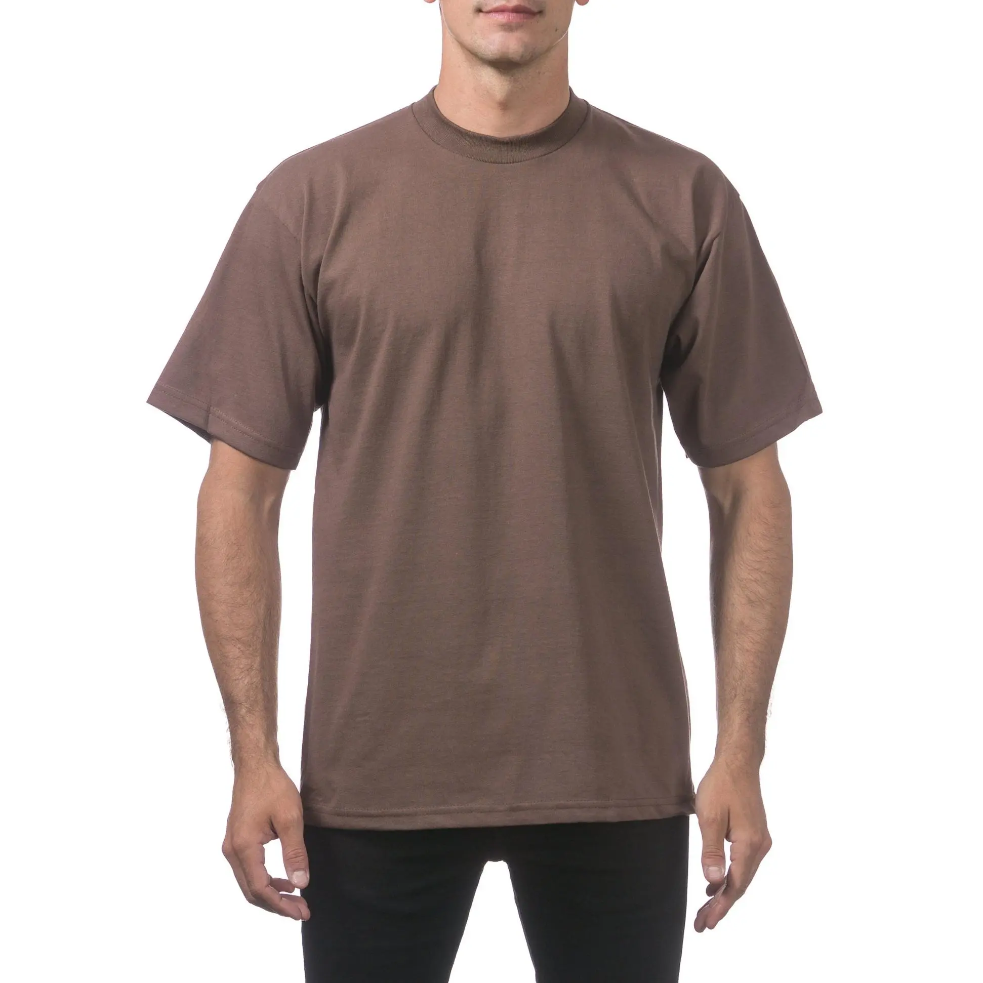 Men's Heavyweight Cotton Classic Fit Crewneck T-Shirt - Multipack - Brown 12-Pack