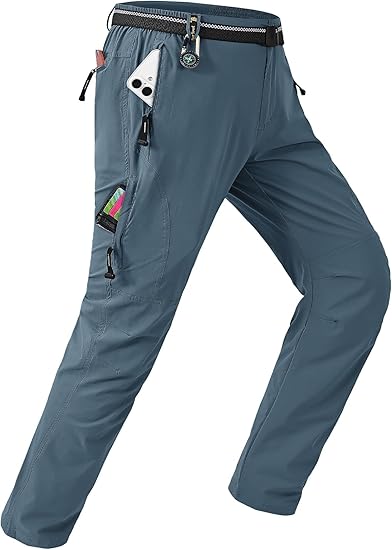 Men's Lightweight Outdoor Utility Pants with Belt