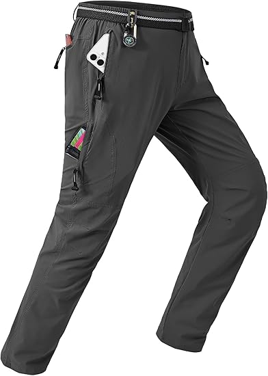 Men's Lightweight Outdoor Utility Pants with Belt