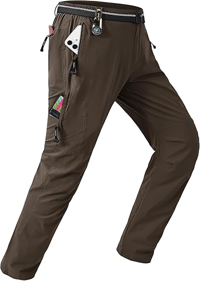 Men's Lightweight Outdoor Utility Pants with Belt