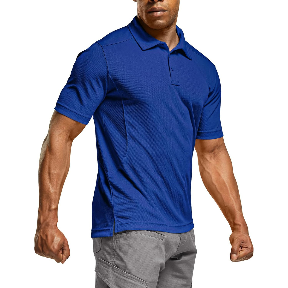 Men's Quick-Dry Stretch Performance Polo Shirt - Cobalt Blue