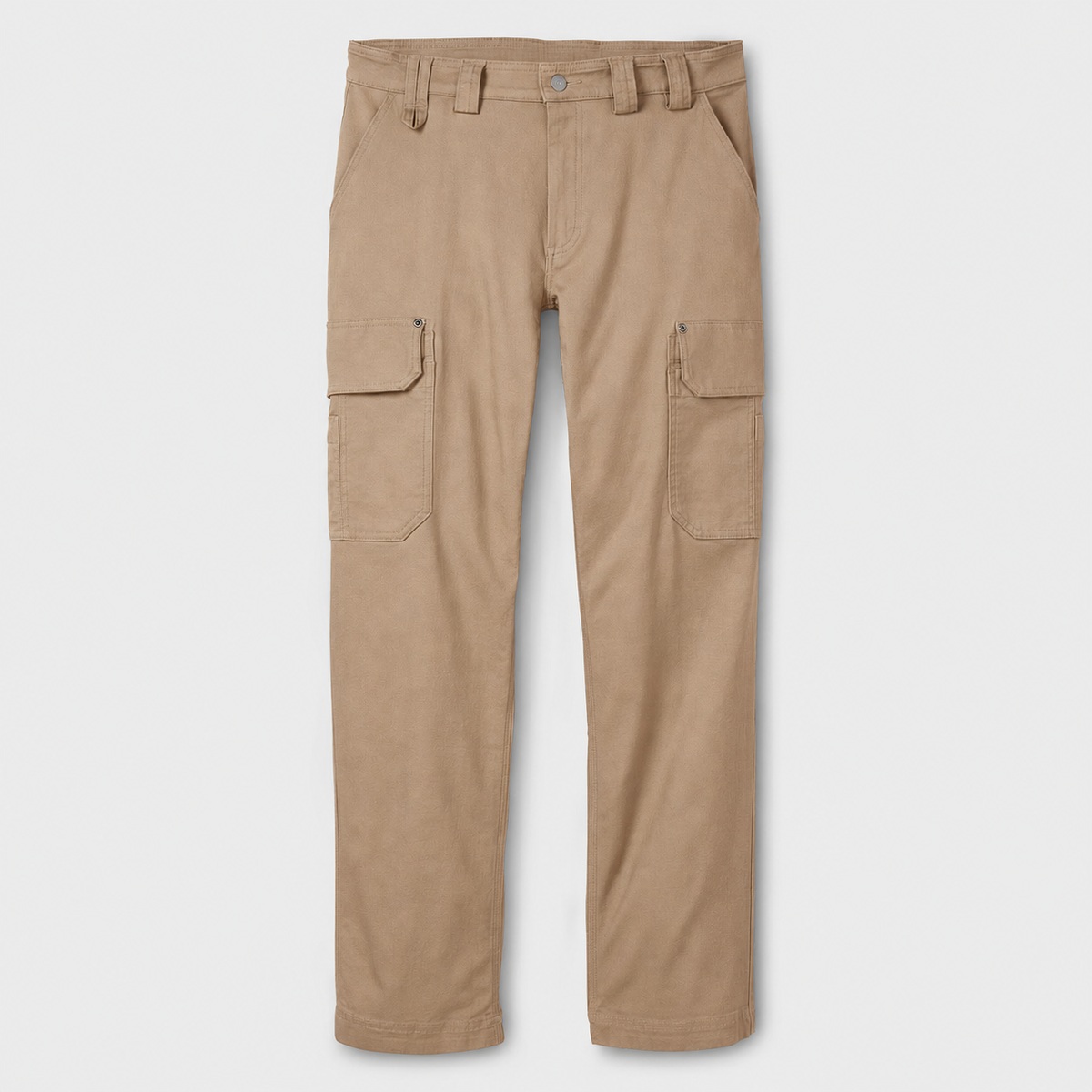Men's Relaxed Fit Stretch Canvas Cargo Work Pants - Desert Khaki