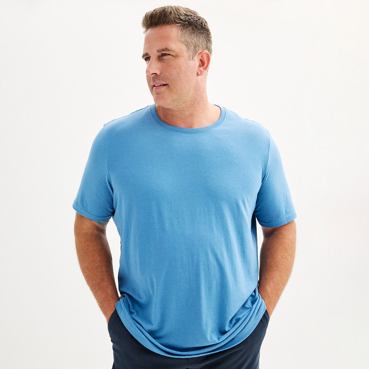 Men's Big & Tall Supersoft Crewneck T-Shirt - Dark Sky
