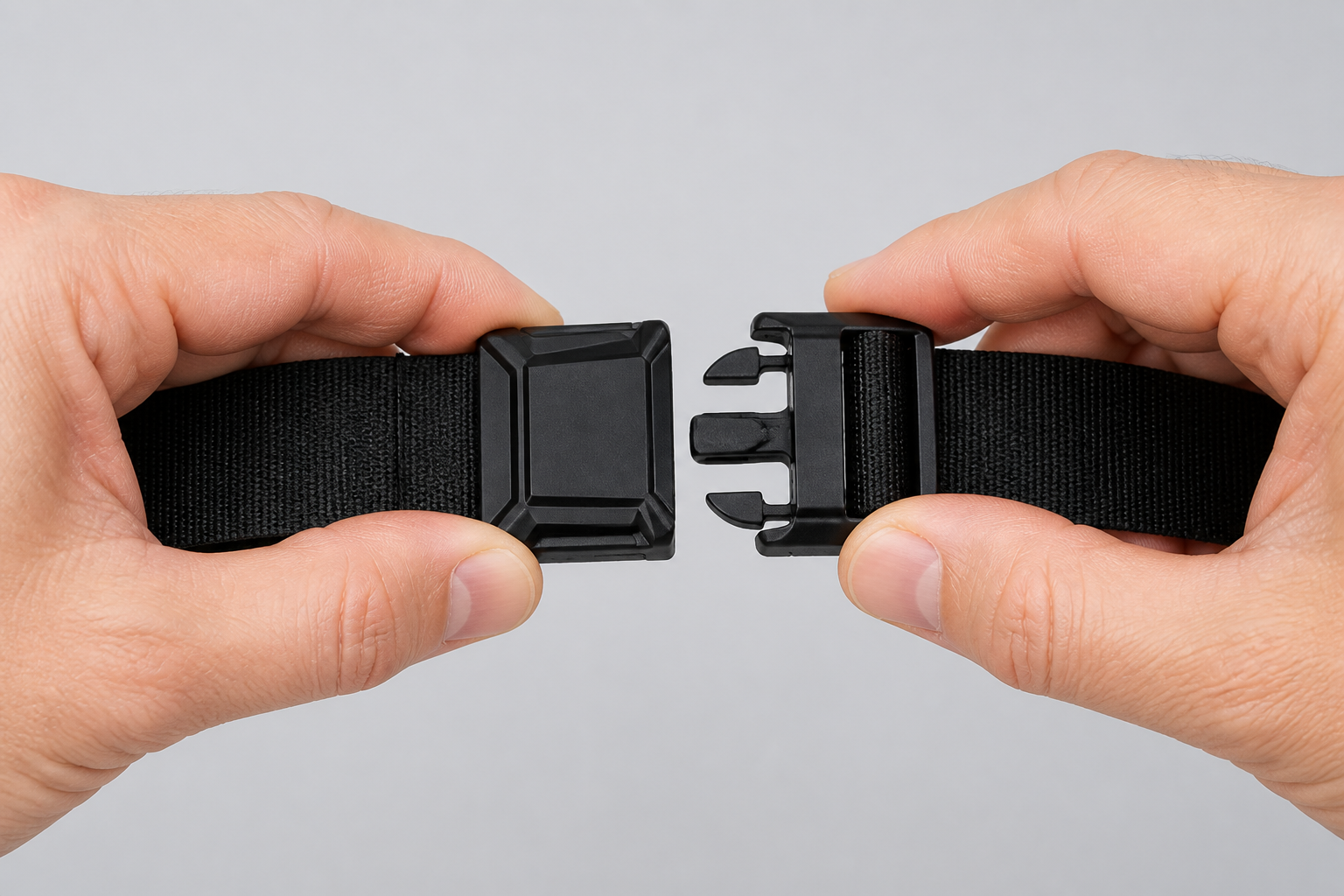 Unbranded black quick-release belt buckle