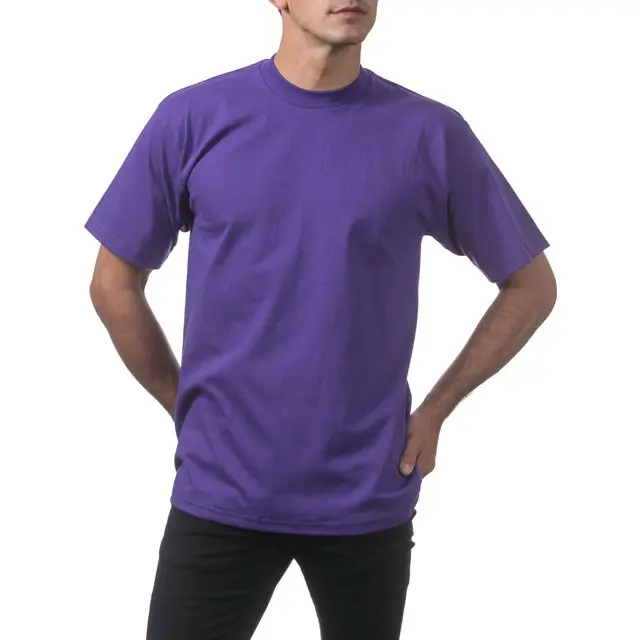 Men's Heavyweight Cotton Classic Fit Crewneck T-Shirt - Multipack - Purple 12-Pack