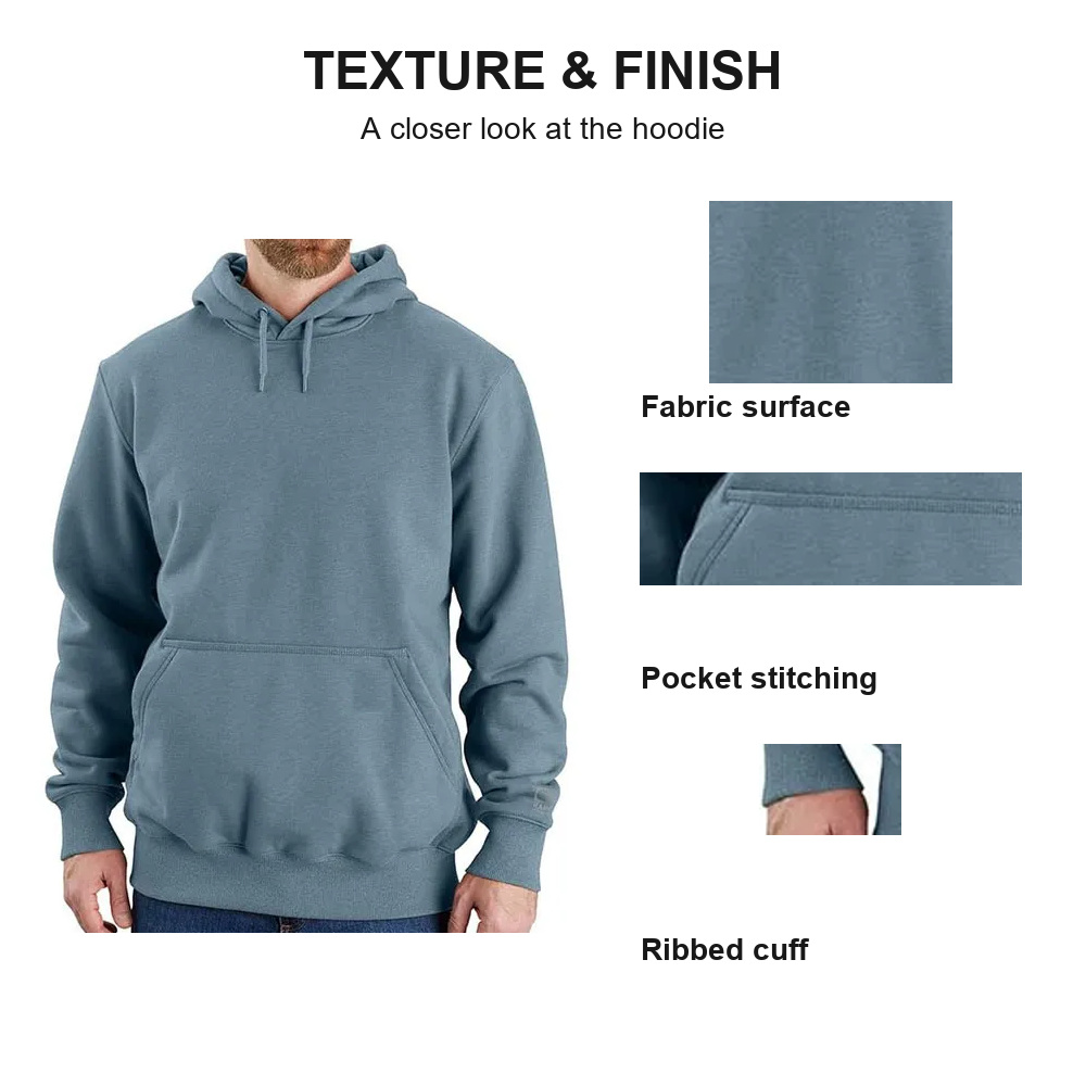 Men's Loose-Fit Pullover Hoodie Multipacks - Texture and Finish