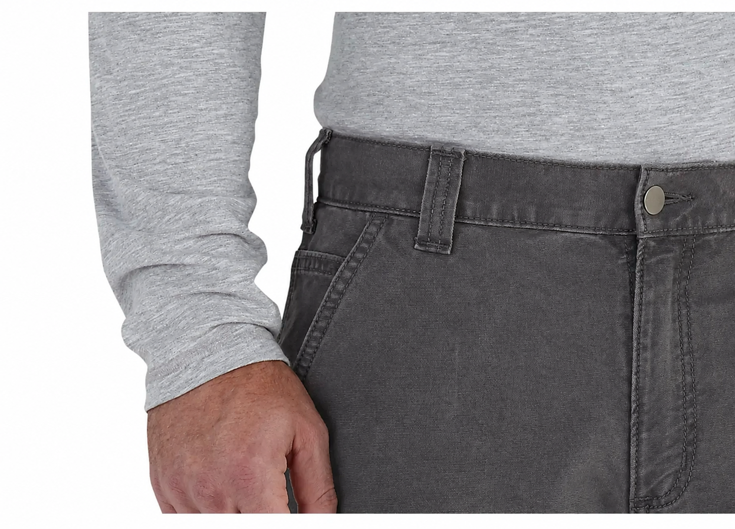 Men's Relaxed Straight Stretch Canvas Work Pants