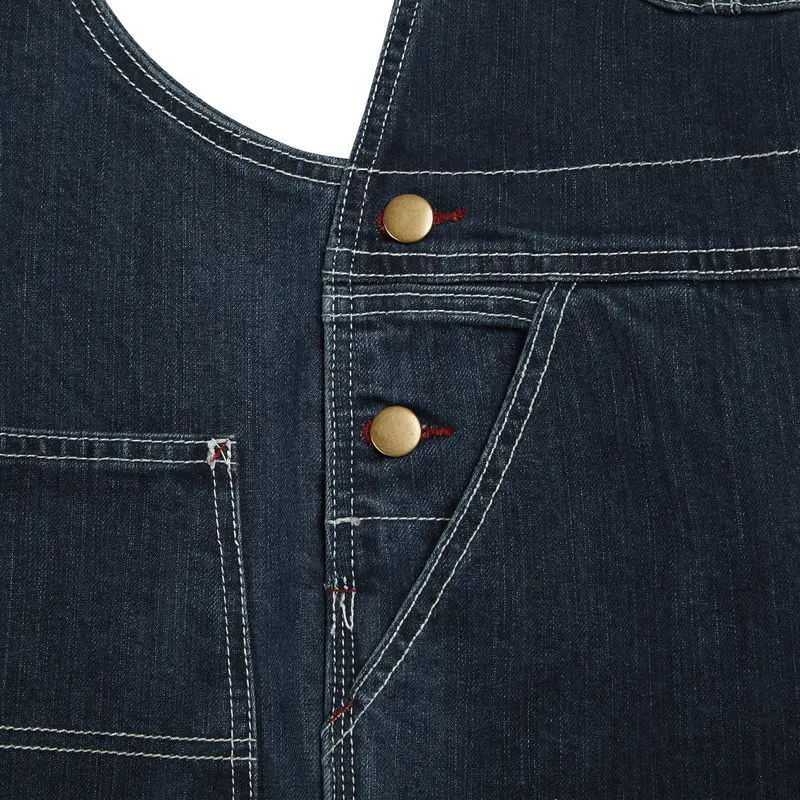 4-PACK or 8-PACK Men's Stonewashed Denim Bib Overalls