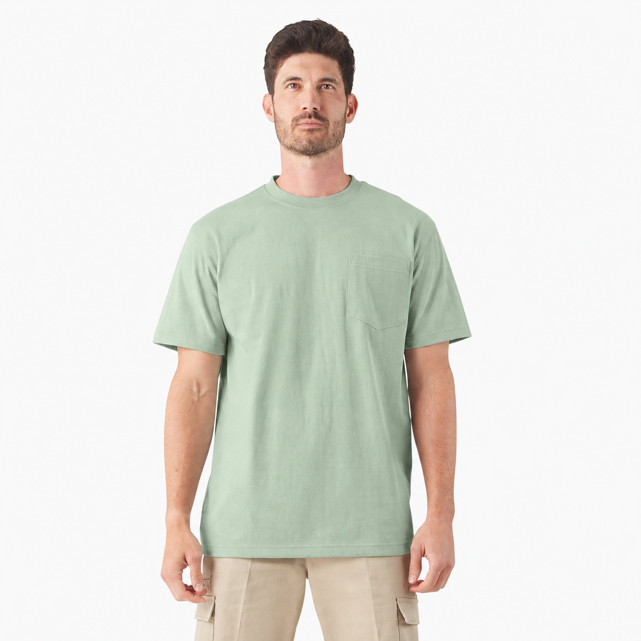 Men's Heavyweight Relaxed-Fit Short-Sleeve Pocket Work T-Shirt - Iceberg Green