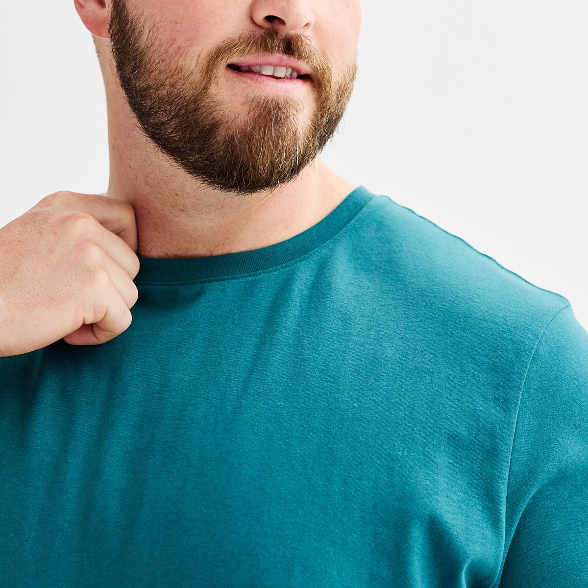 Men's Big & Tall Supersoft Crewneck T-Shirt - Crewneck and shoulder construction