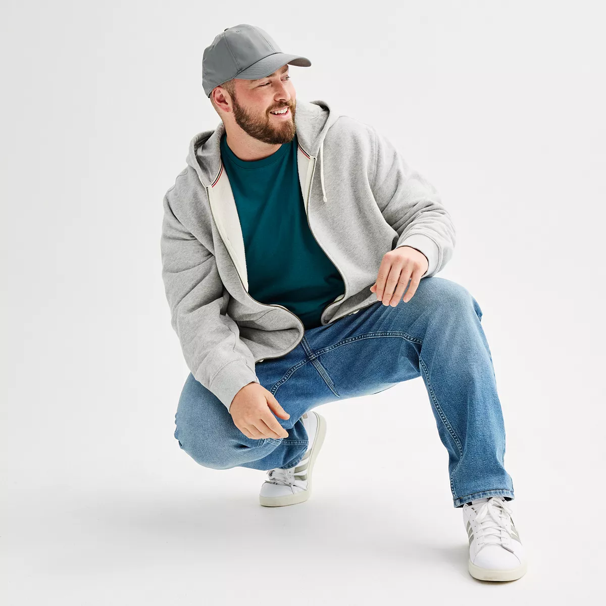 Men's Big & Tall Supersoft Crewneck T-Shirt - Short-sleeve shape and side profile