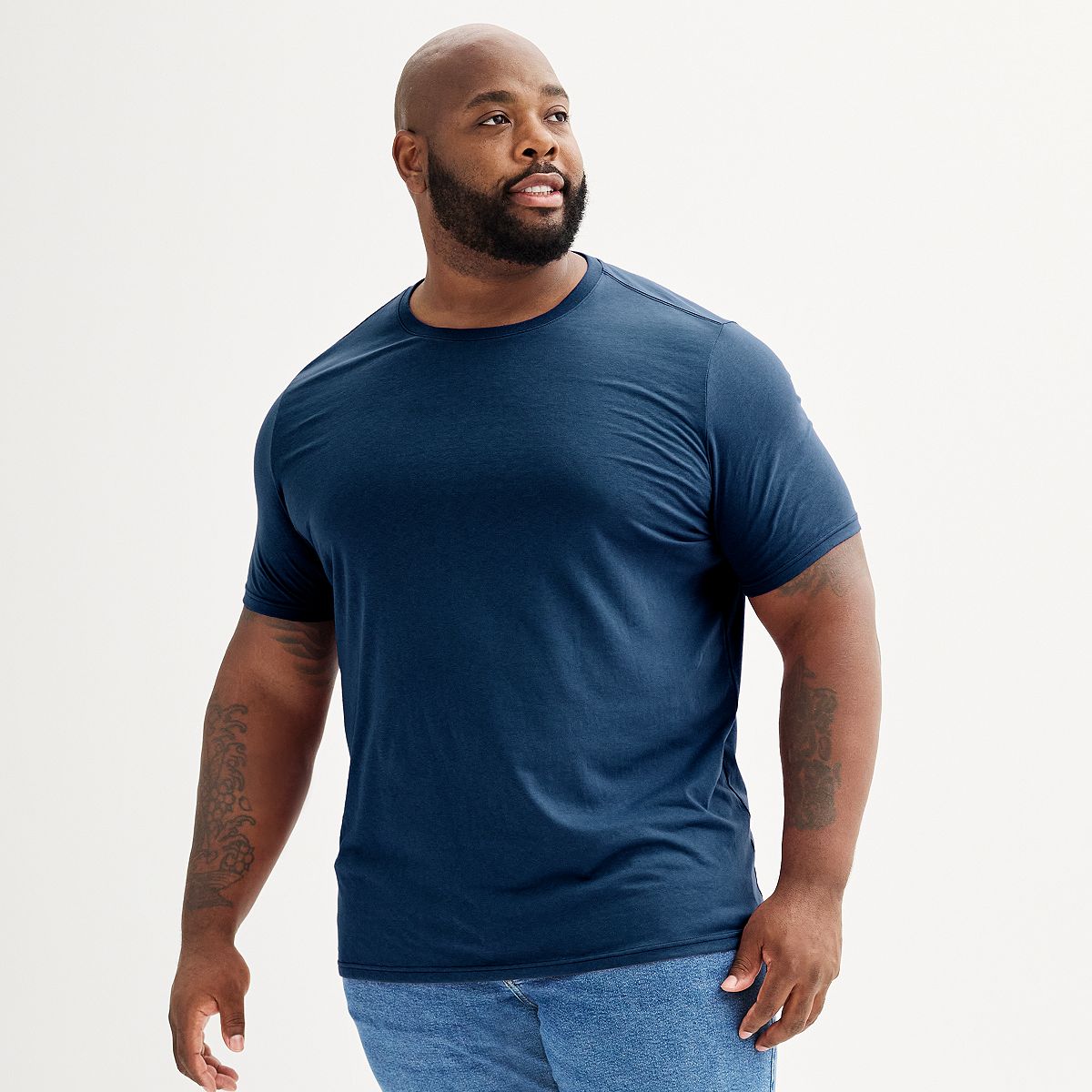 Men's Big & Tall Supersoft Crewneck T-Shirt - Mineral Navy
