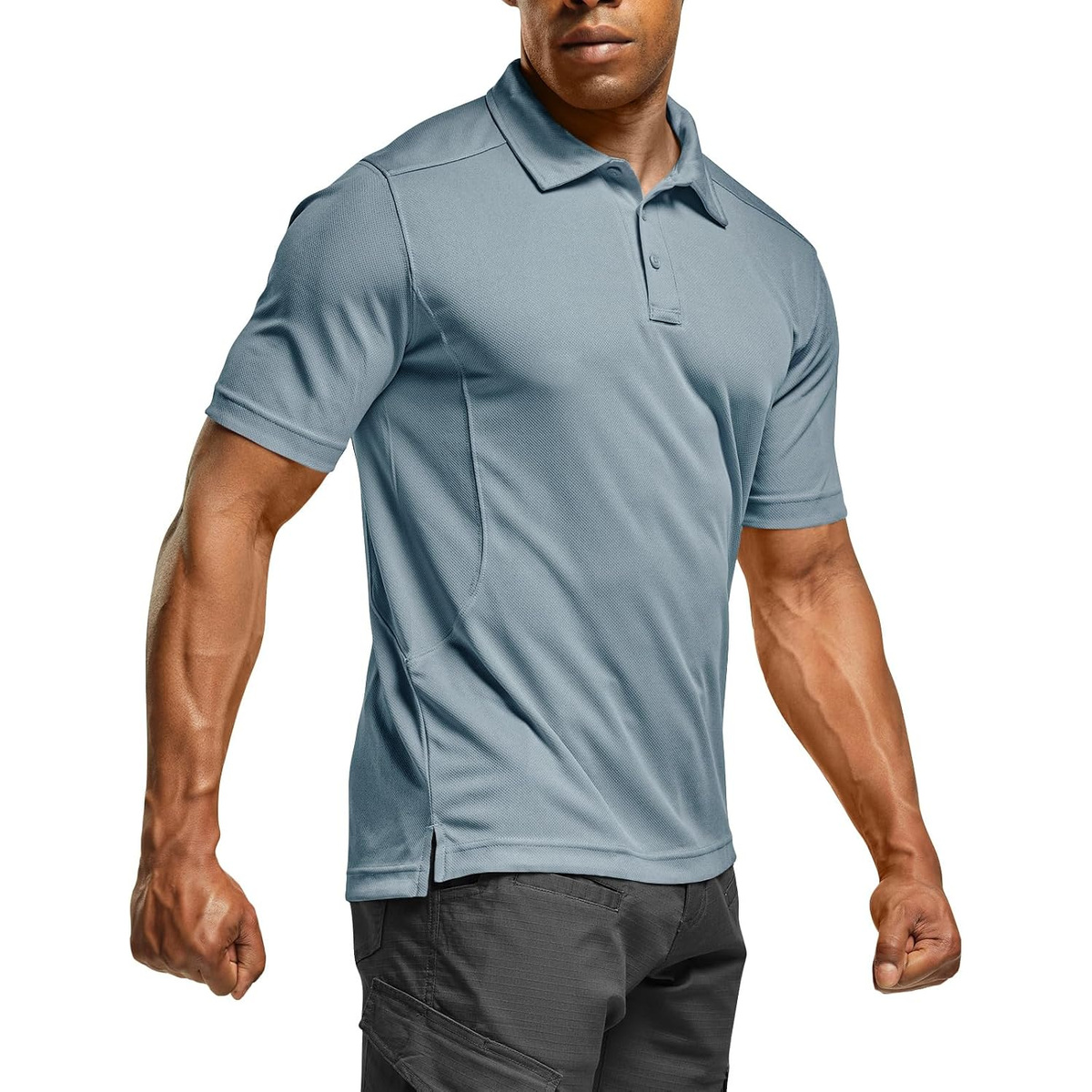 Men's Quick-Dry Stretch Performance Polo Shirt - Stone Blue