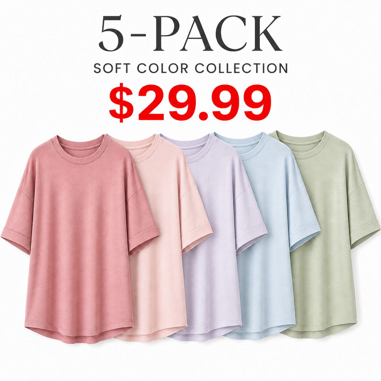 Soft Color Collection 5-Pack - Rose Red, Bonbon, Orchid Mist, Mist Blue, Meadow Mist Green