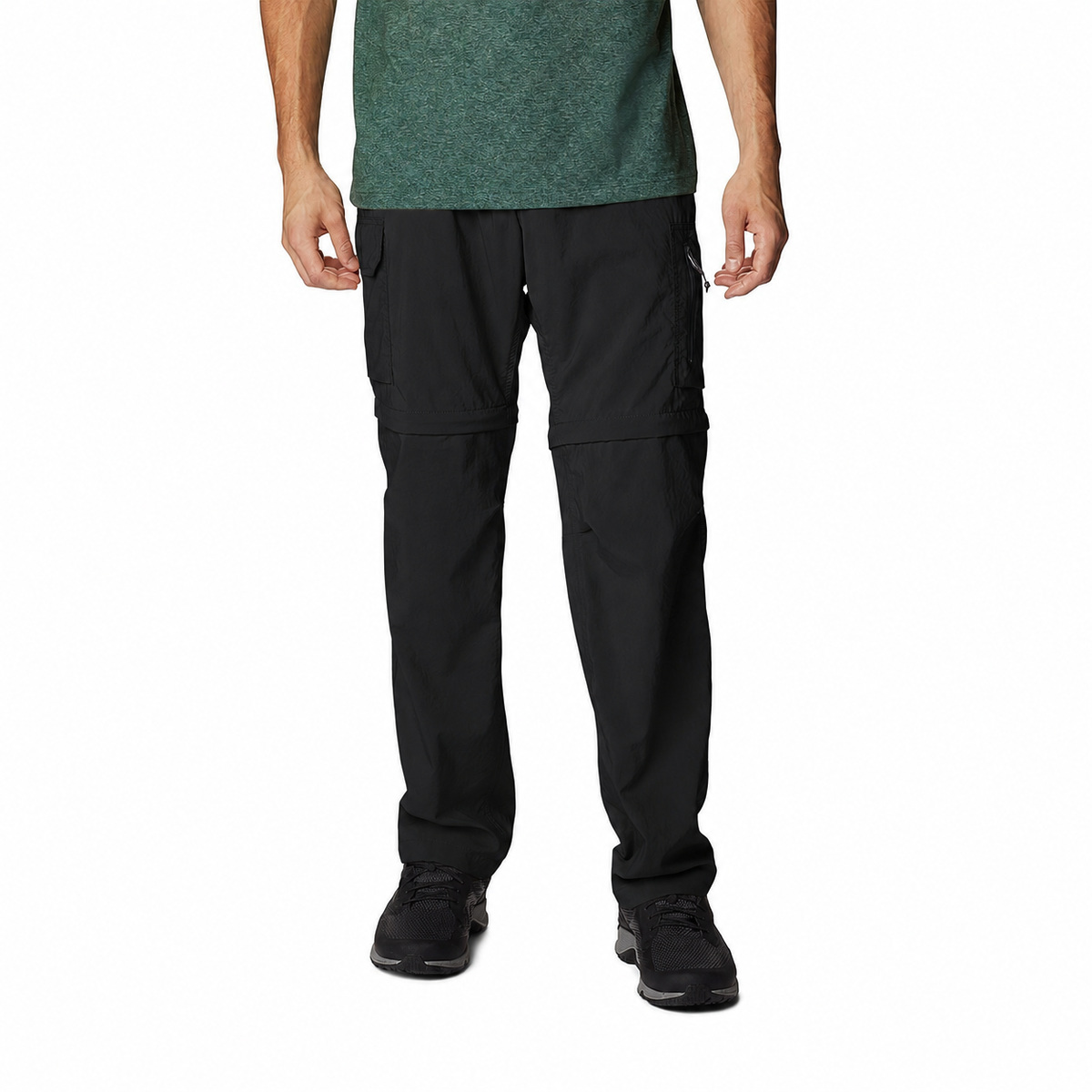 Men's Convertible Stretch Cargo Hiking Pants - Black