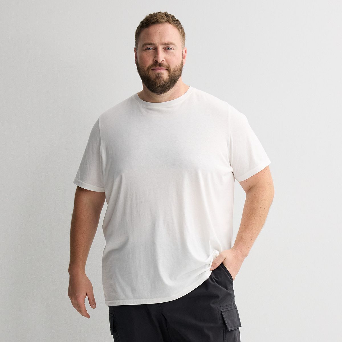 Men's Big & Tall Supersoft Crewneck T-Shirt - New White