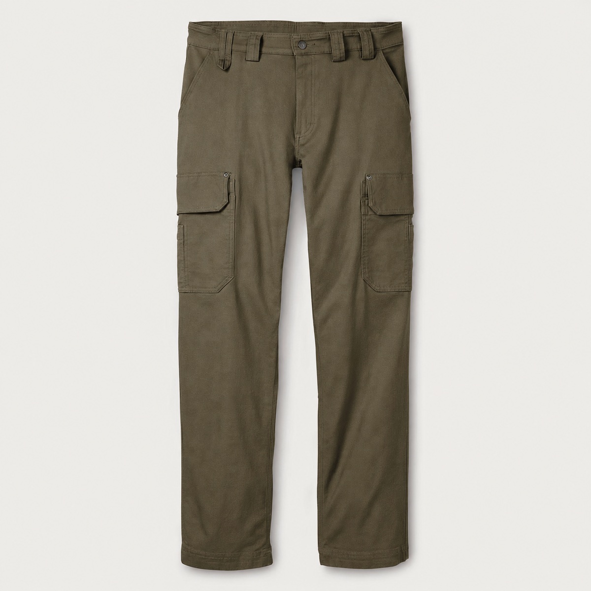 Men's Relaxed Fit Stretch Canvas Cargo Work Pants - Vintage Olive