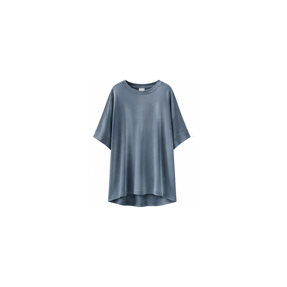 Women's Oversized Soft Stretch Crewneck T-Shirt - 5-Pack - Dusk Blue