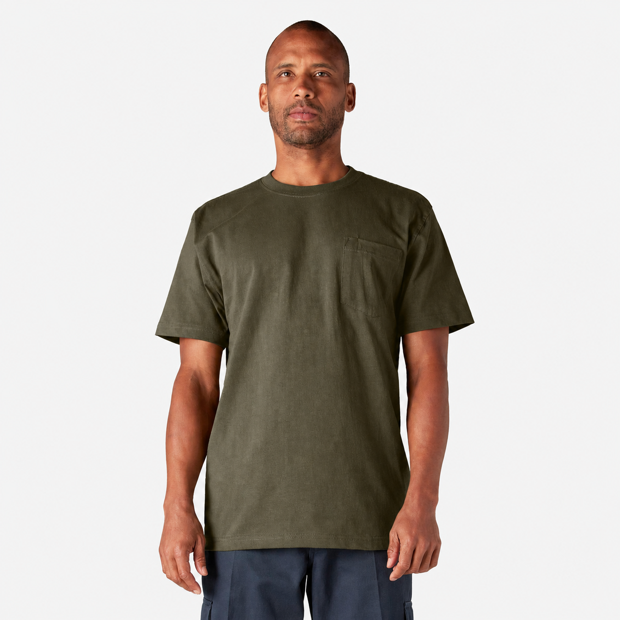 Men's Heavyweight Relaxed-Fit Short-Sleeve Pocket Work T-Shirt - Military Green