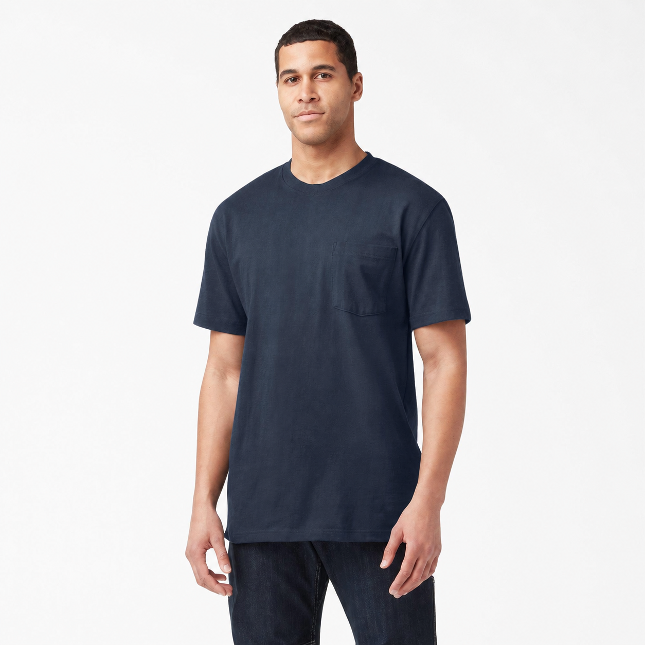 Men's Heavyweight Relaxed-Fit Short-Sleeve Pocket Work T-Shirt - Dark Navy