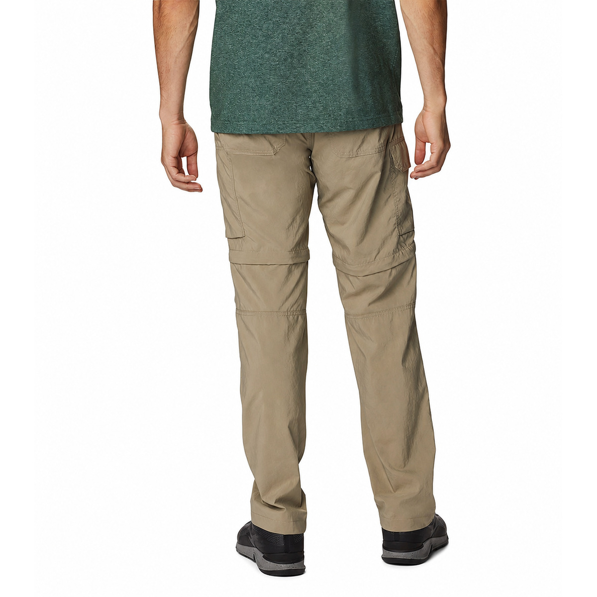 Men's Convertible Stretch Cargo Hiking Pants - Rear View