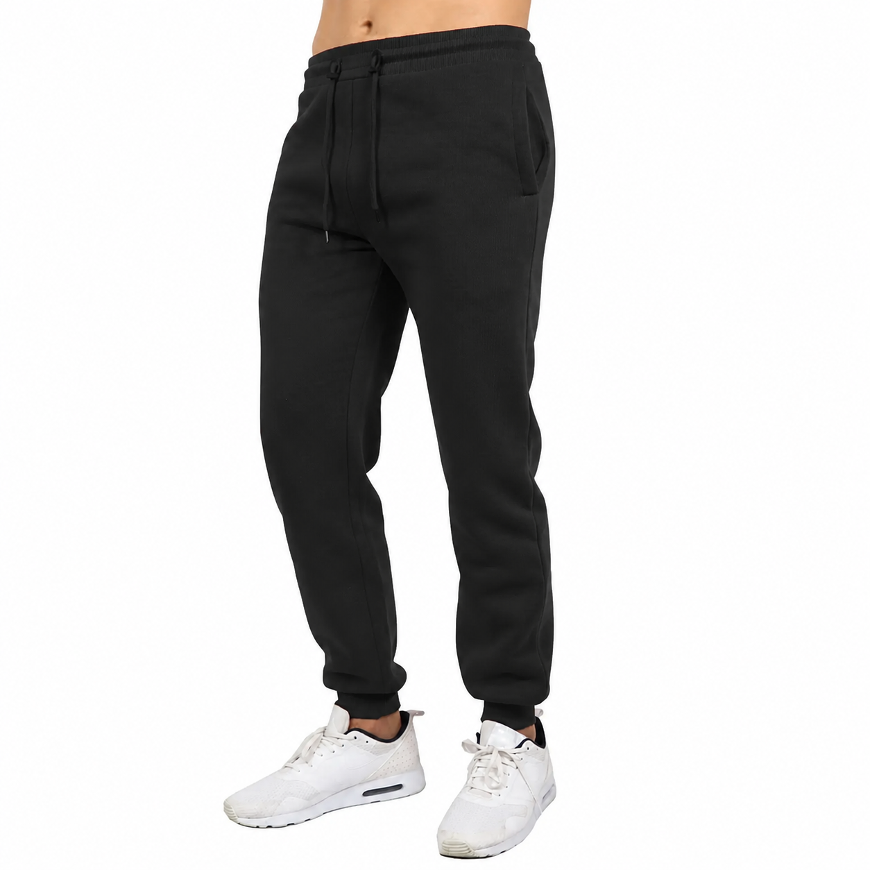 Men's Fleece-Lined Jogger Sweatpants - 8 Pack - Black 8-Pack