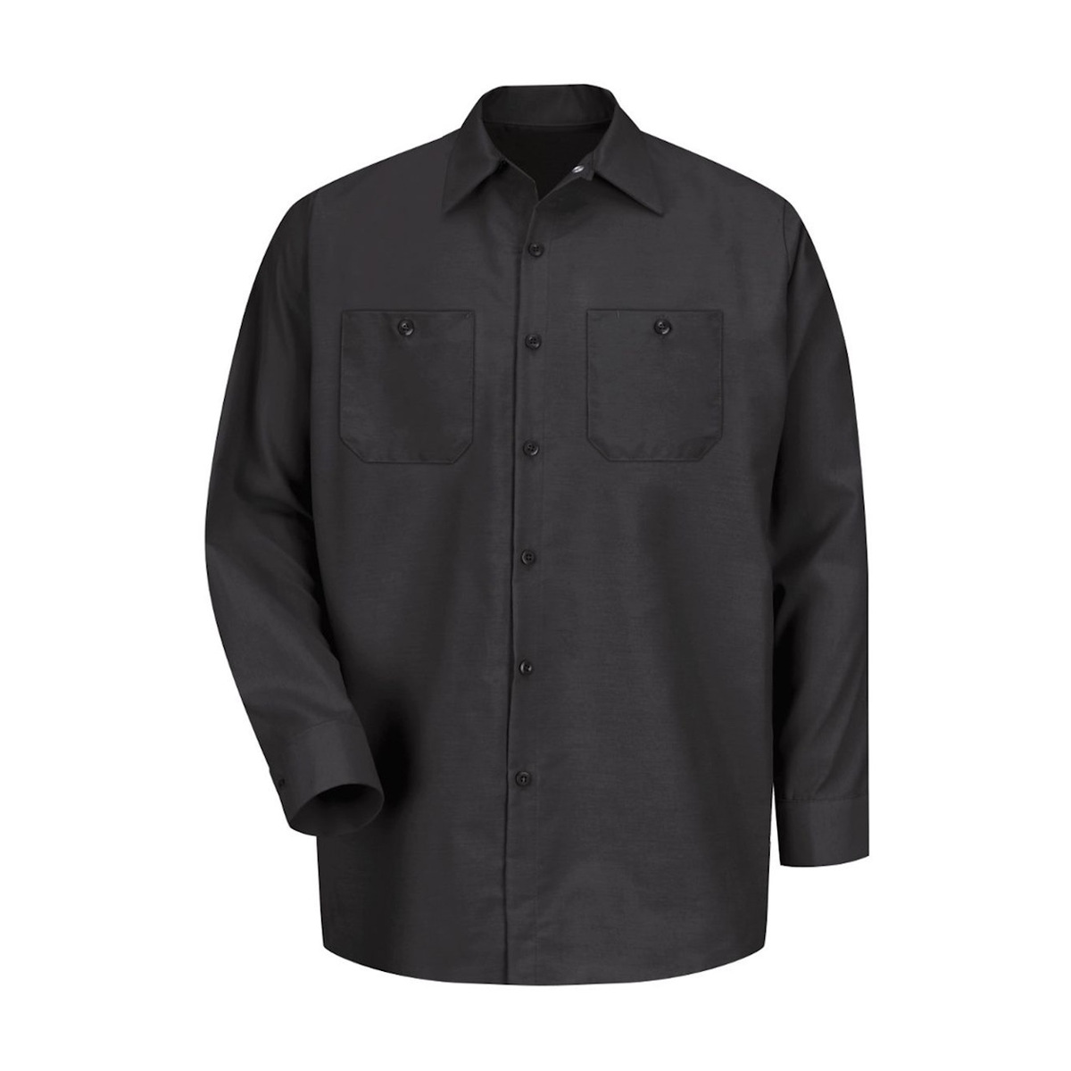 Men's Long-Sleeve Industrial Work Shirt - Black