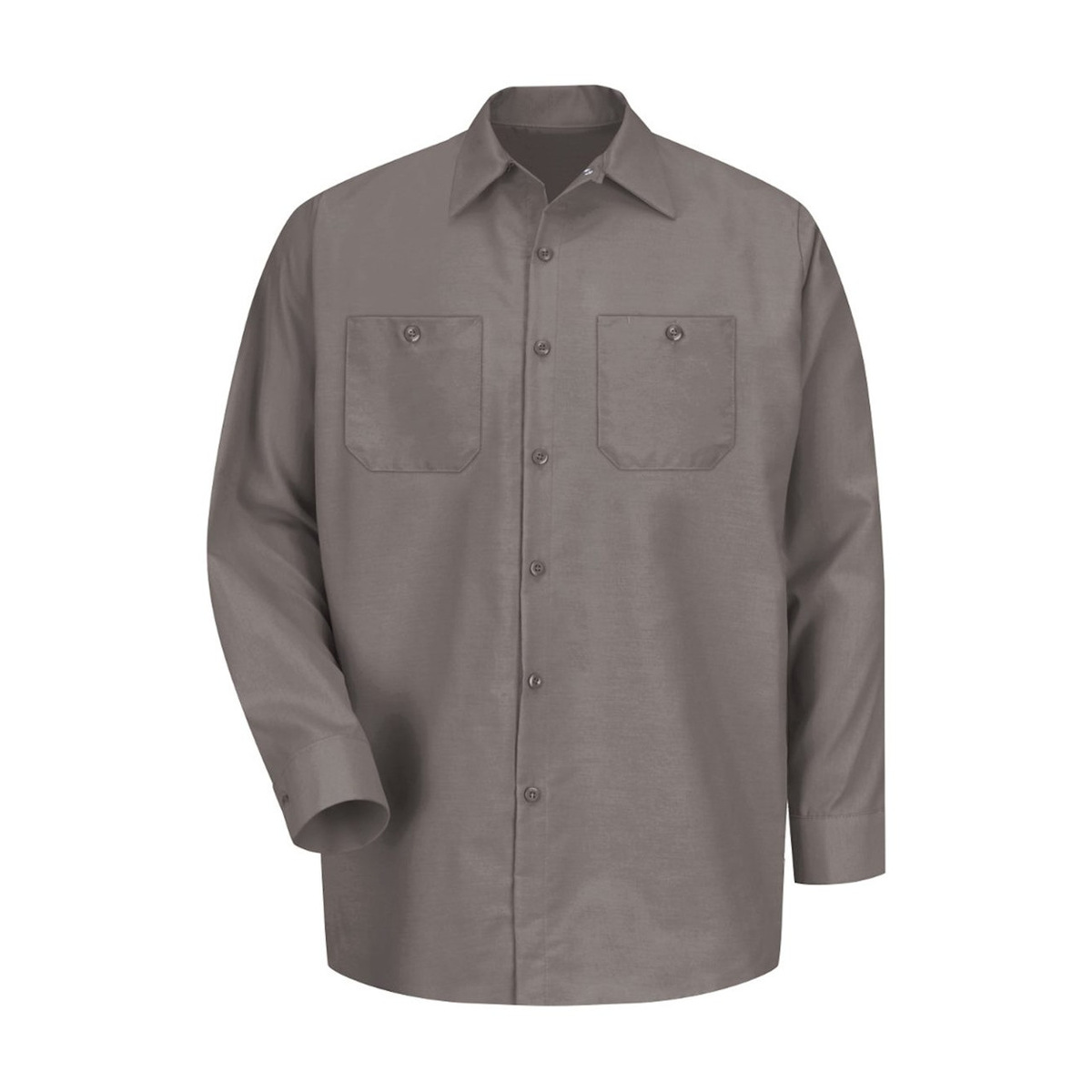 Men's Long-Sleeve Industrial Work Shirt - Gray